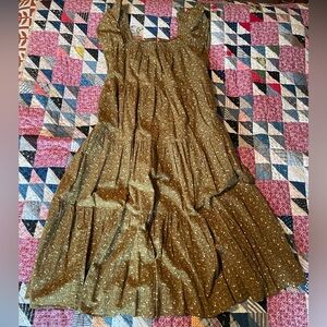 Madewell Tiered Midi Dress in Daisy Stitch Floral Cotton